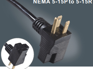 美规三芯插头带插座